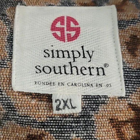 NWT Simply Southern 2xl leopard print shacket - Picture 2 of 9